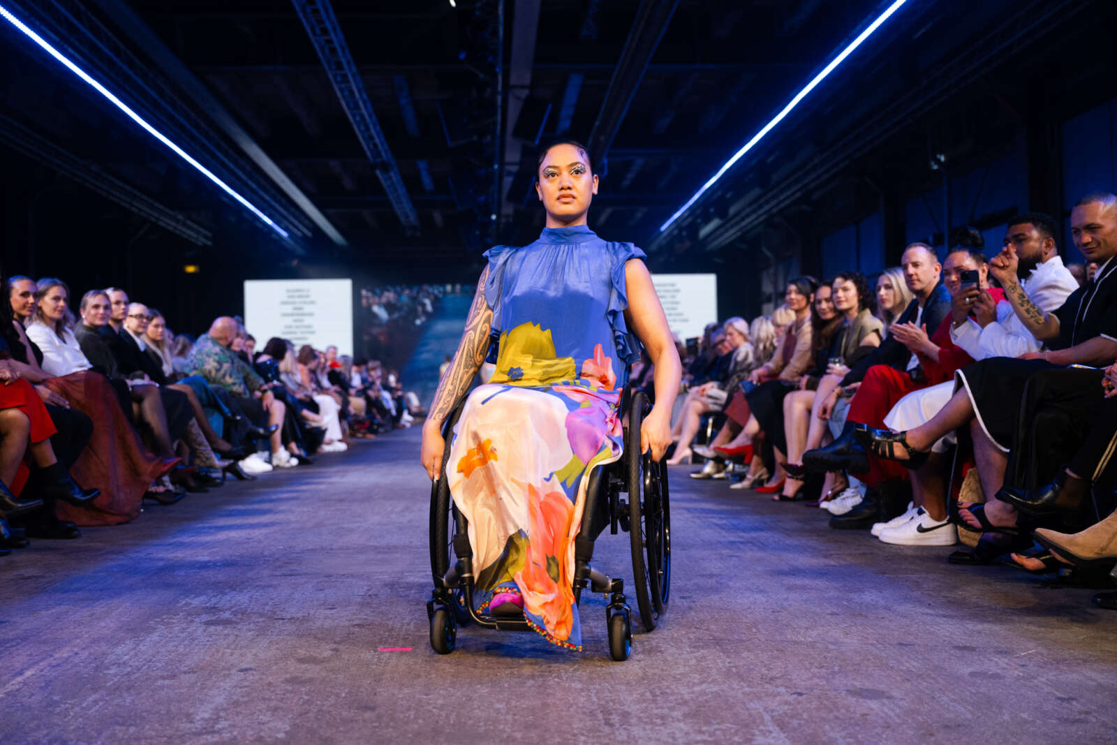 wheelchair user on runway